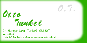 otto tunkel business card